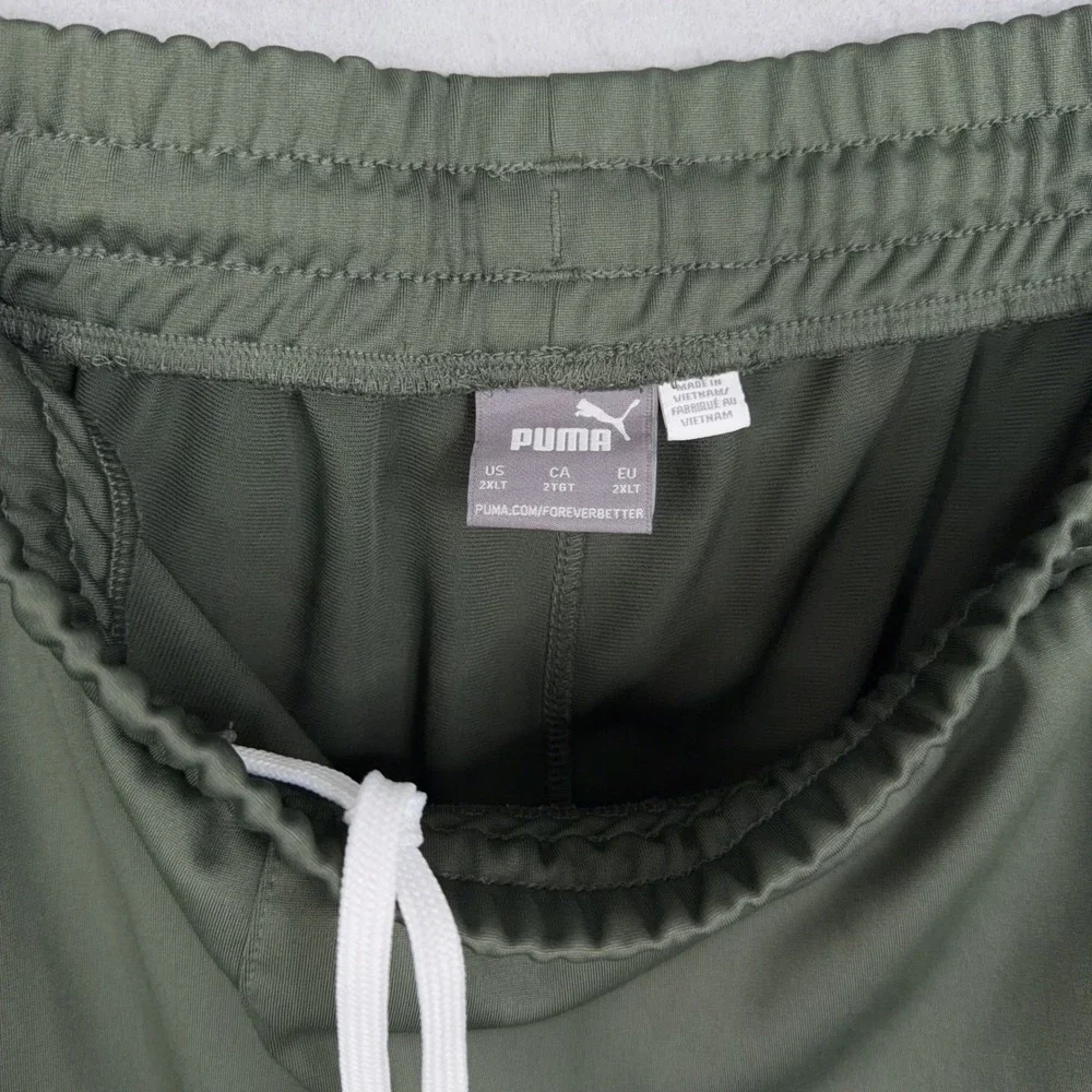 Puma Tracksuit Mens 2XLT Green Colorblock Full Zip Training Athletic Activewear